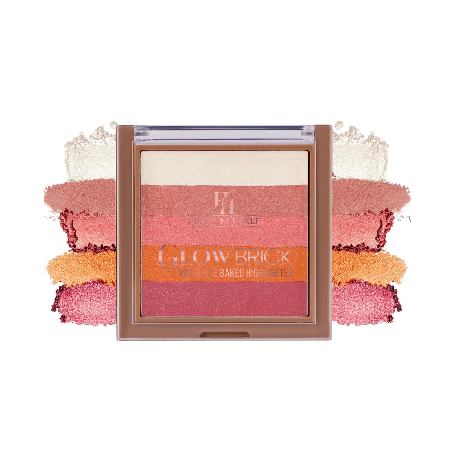Half N Half | Half N Half Glow Brick Multi-Use Baked Highlighter - Peachy Cream 02 (7.5 g)