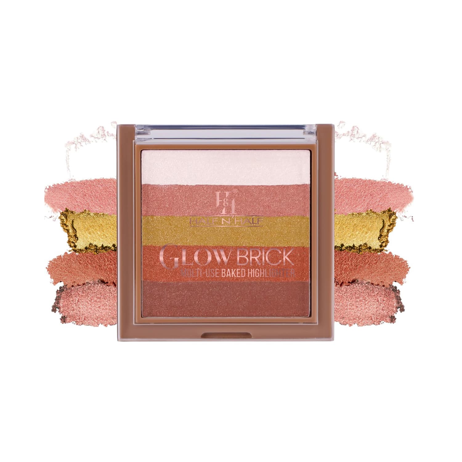 Half N Half | Half N Half Glow Brick Multi-Use Baked Highlighter - Golden Oak 06 (7.5 g)