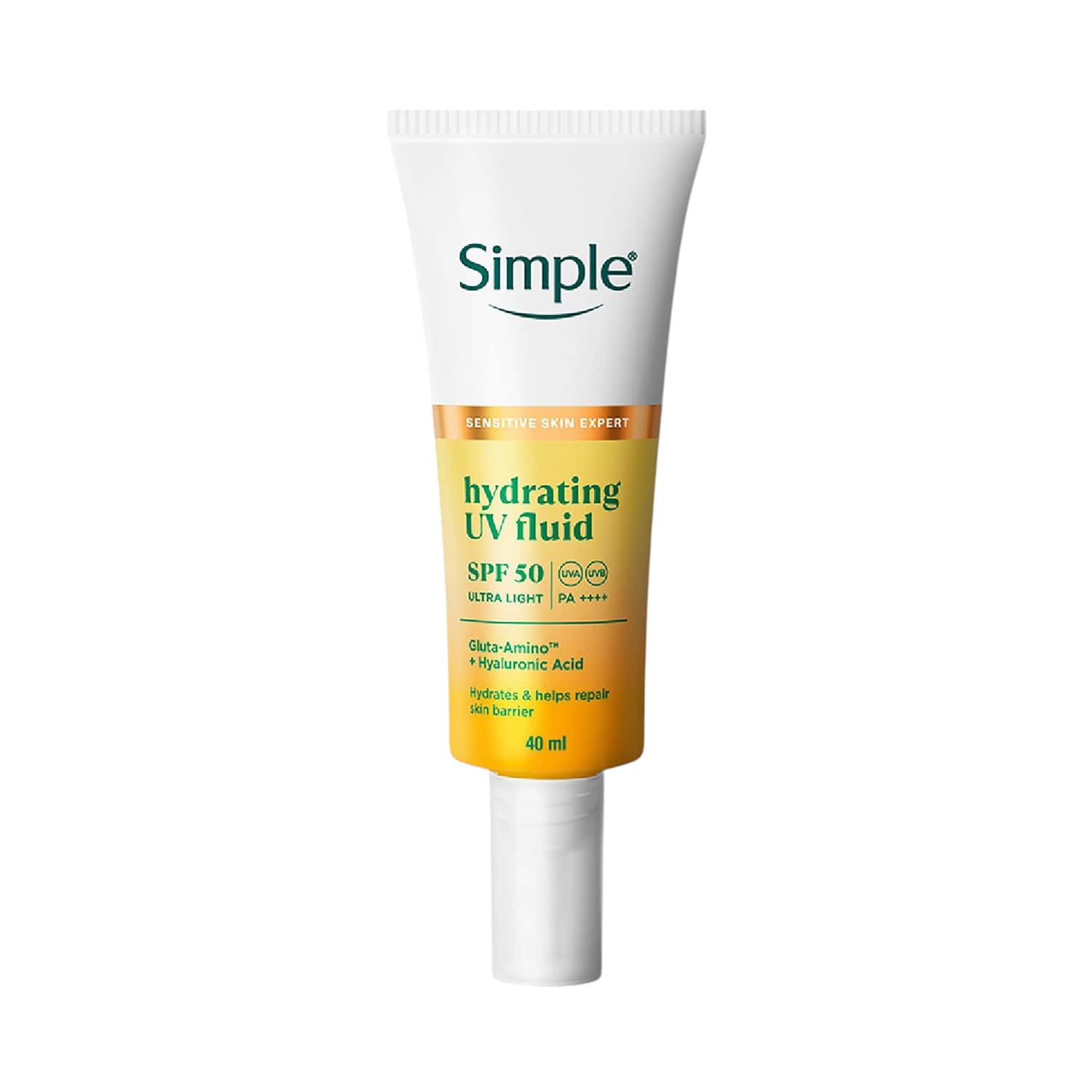 Simple | Simple Hydrating UV Fluid SPF 50 PA++++ Hyaluronic Acid Sunscreen (40 ml)