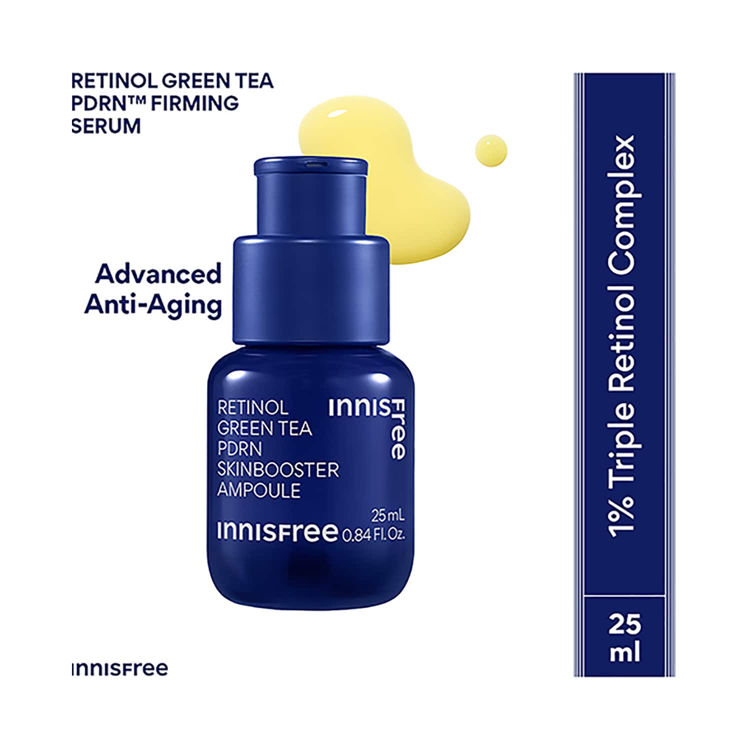 Innisfree | Innisfree 1% Retinol Green Tea VEGAN PDRN Ampoule Anti-Aging Brightening, Skin-Soothing Serum (25 ml)
