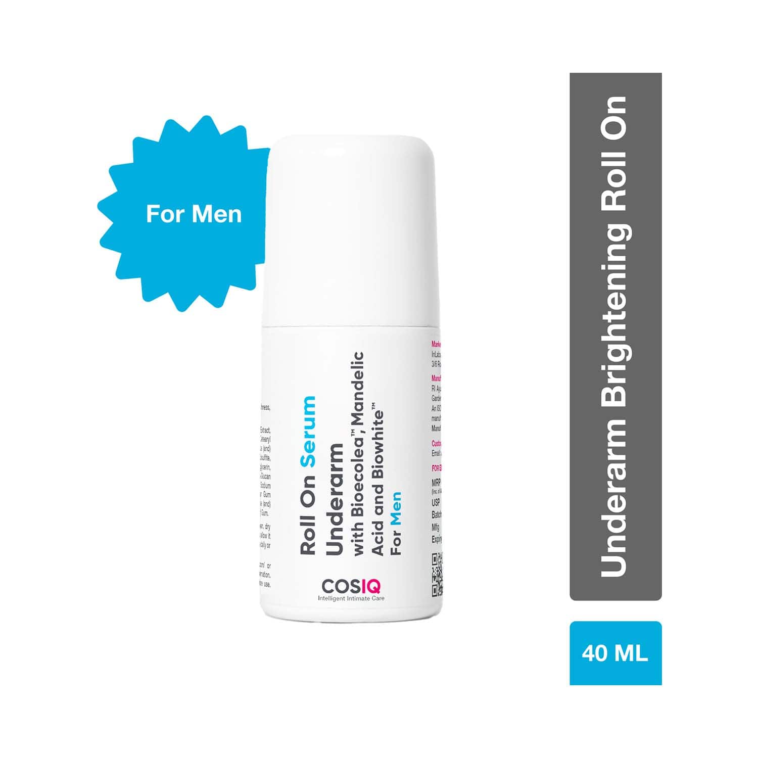 COSIQ | COSIQ Brightening Underarm Roll On Serum For Men (40 ml)