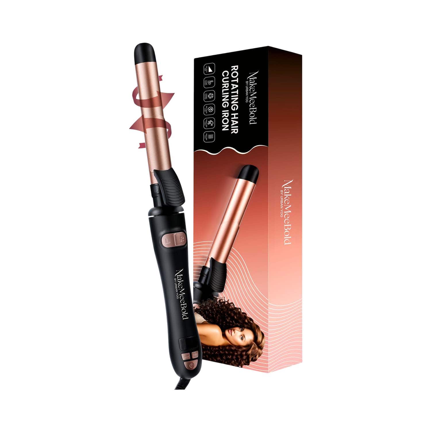 Urban Yog | Urban Yog Makemeebold Rotating Hair Curling Iron 25 mm Ceramic Barrel