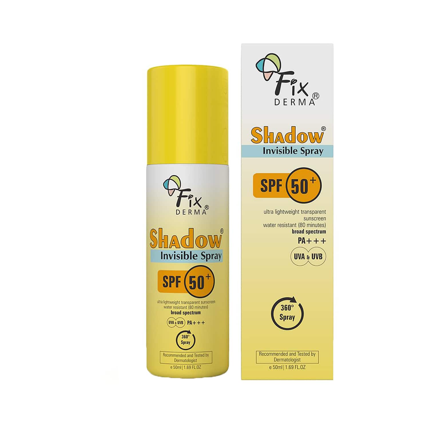 Fixderma | Fixderma Shadow SPF 50+ Invisible Spray (50 ml)