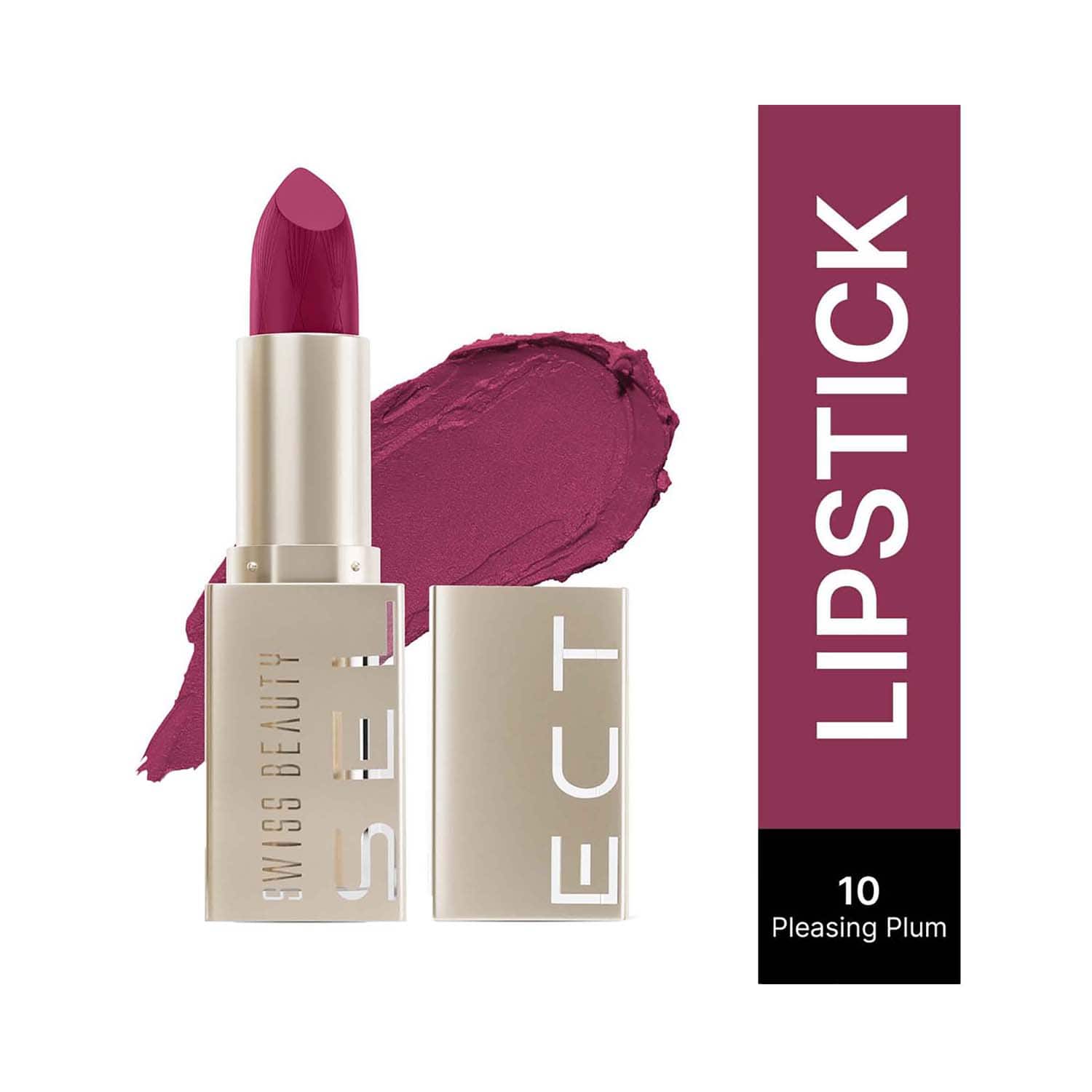 Swiss Beauty | Swiss Beauty Select Creme touch Lipstick - Pleasing Plum (3 g)