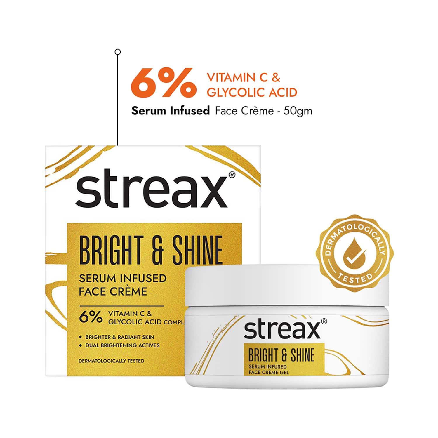 Streax | Streax Bright & Shine Serum Infused Face Cream Gel (50 g)