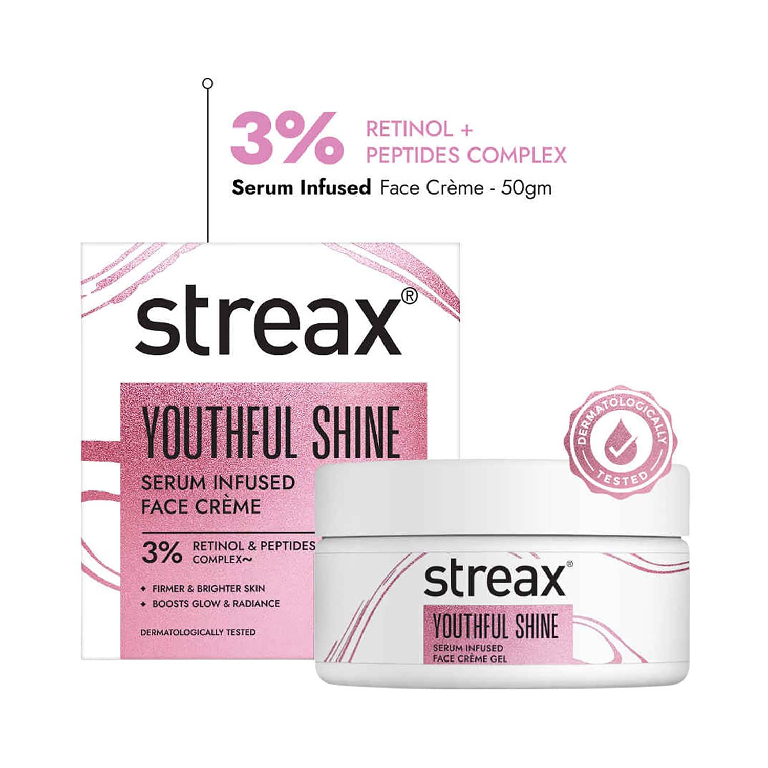 Streax | Streax Youthful Shine Serum Infused Face Cream (50 g)