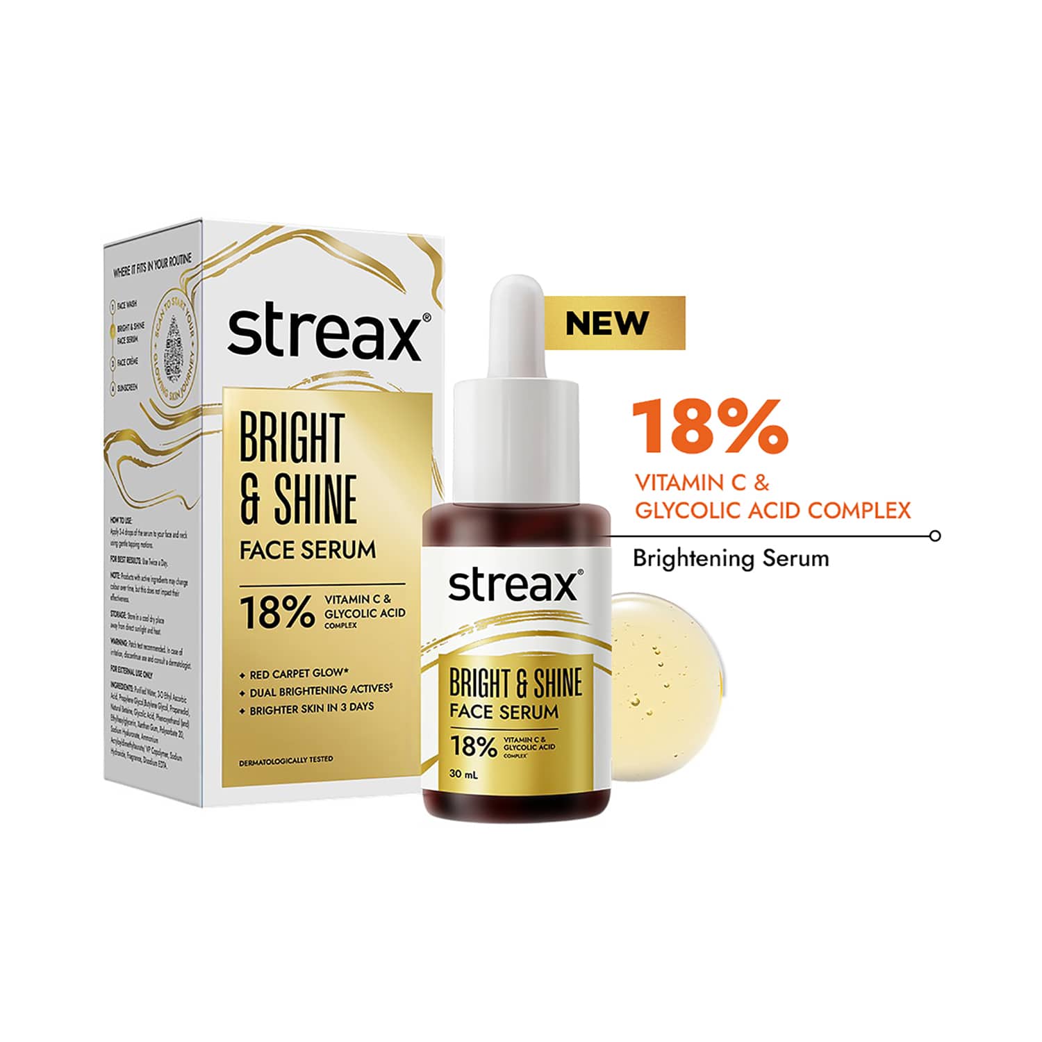 Streax | Streax Bright & Shine Face Serum (30 ml)