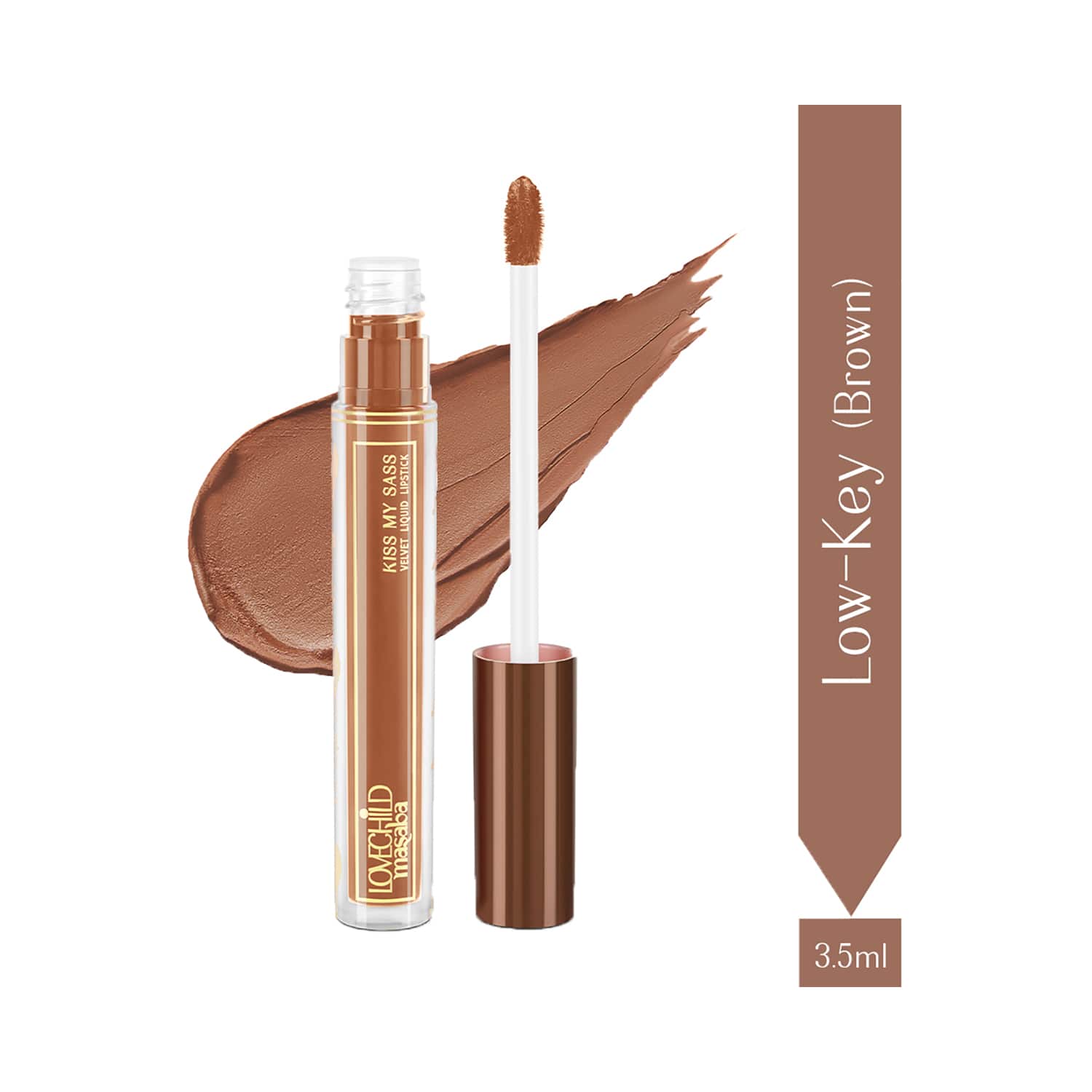 LoveChild Masaba | LoveChild Masaba Kiss My Sass Velvet Liquid Lipstick - Low-Key (3.5 ml)