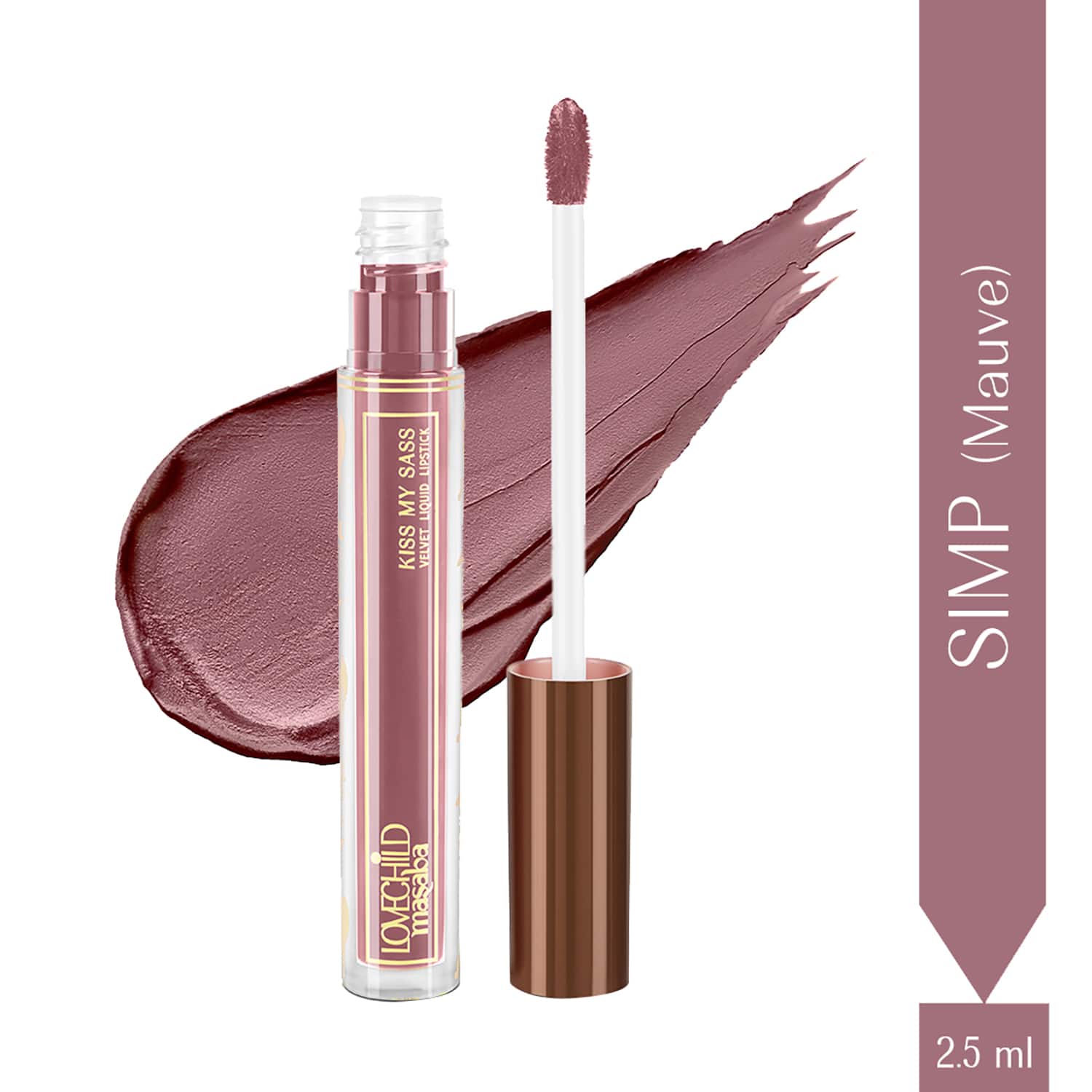 LoveChild Masaba | LoveChild Masaba Kiss My Sass Velvet Liquid Lipstick - Simp (2.5 ml)