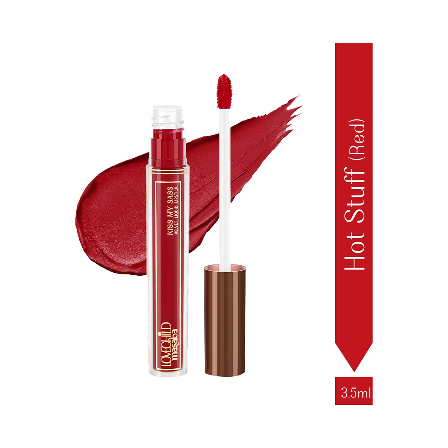 LoveChild Masaba | LoveChild Masaba Kiss My Sass Velvet Liquid Lipstick - Hot Stuff (3.5 ml)