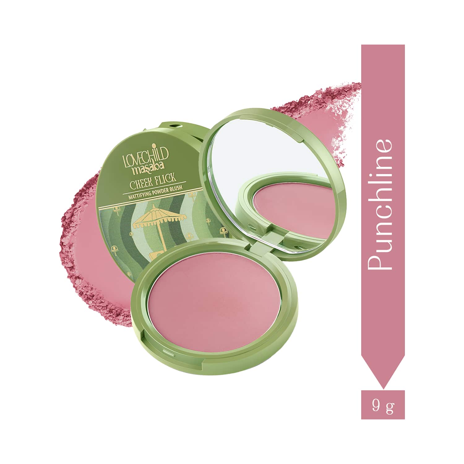 LoveChild Masaba | LoveChild Masaba Cheek Flick Mattifying Powder Blush - Punchline (9 g)