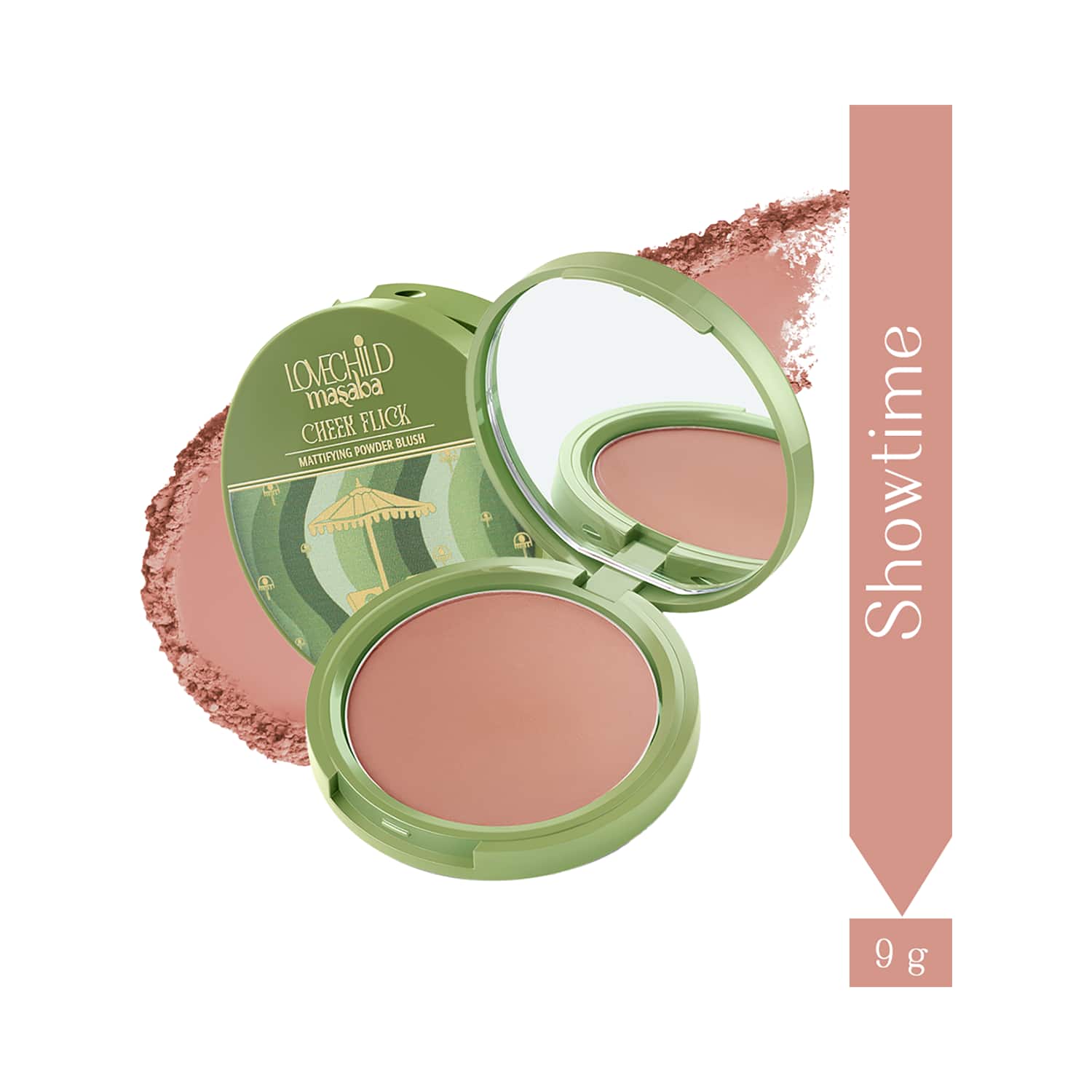 LoveChild Masaba | LoveChild Masaba Cheek Flick Mattifying Powder Blush - Showtime (9 g)