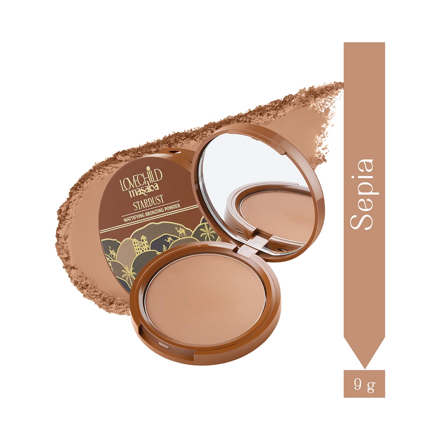 LoveChild Masaba | LoveChild Masaba Stardust Mattifying Bronzing Powder - Sepia (9 g)