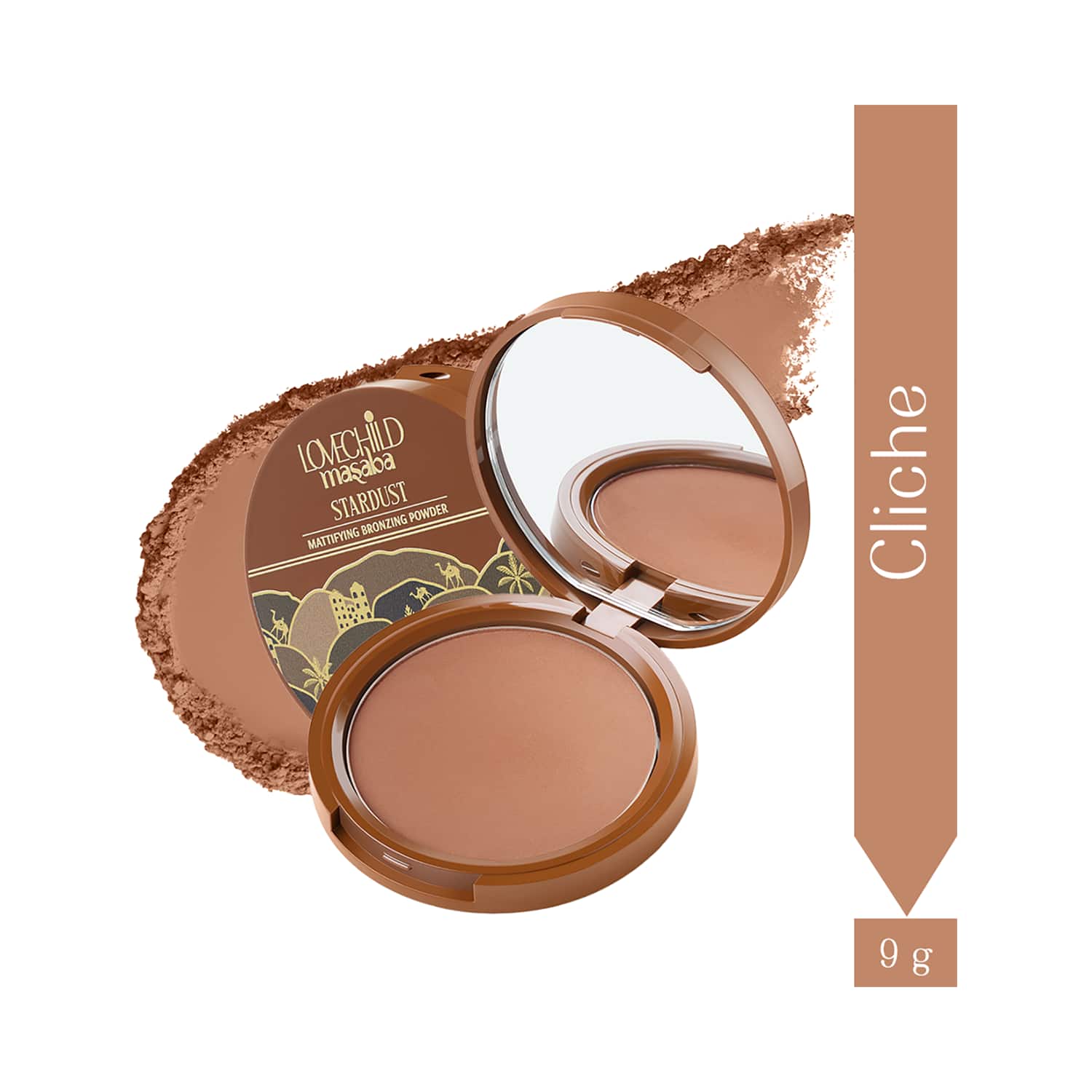 LoveChild Masaba | LoveChild Masaba Stardust Mattifying Bronzing Powder - Cliche (9 g)