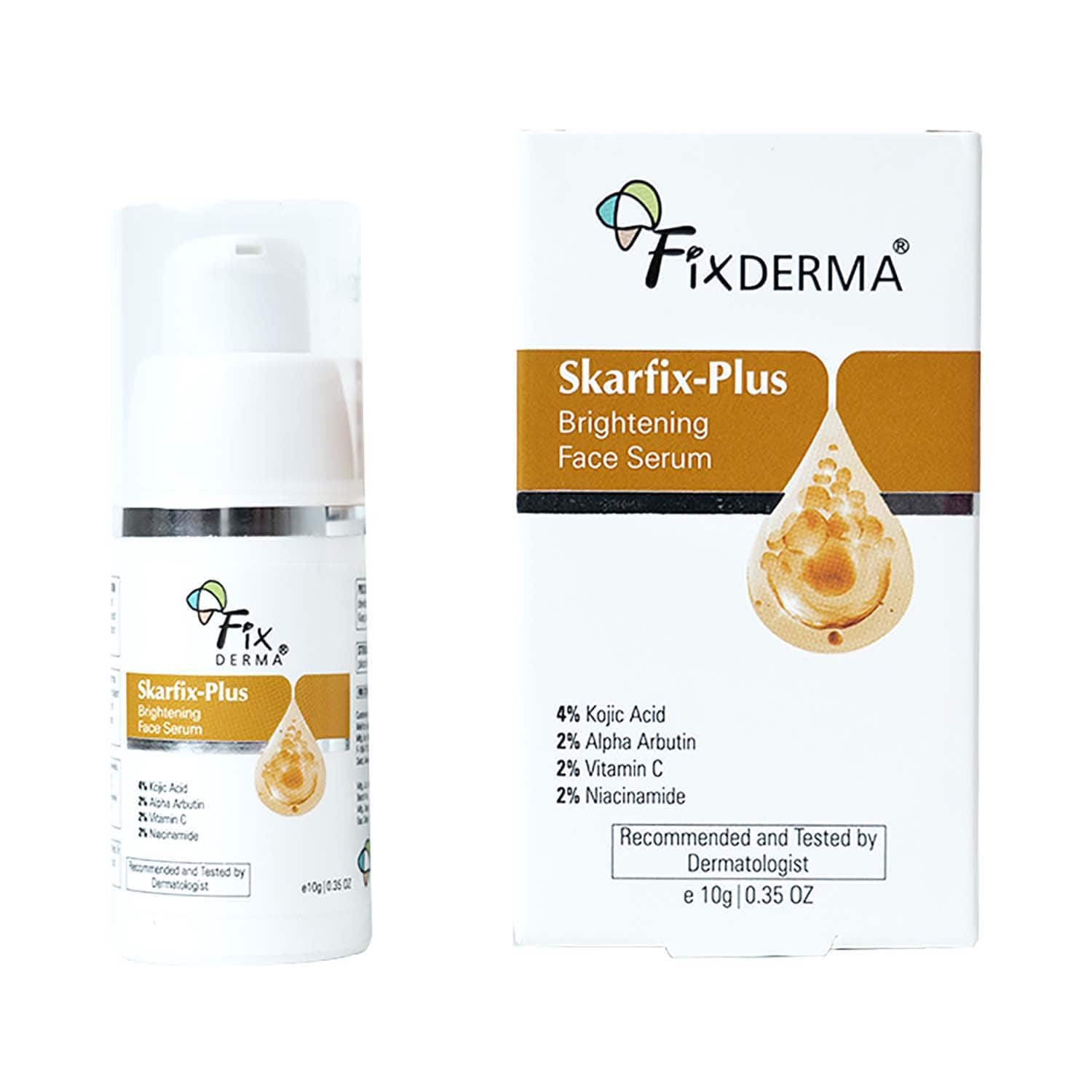 Fixderma | Fixderma Skarfix Plus 4% Kojic Acid Brightening Face Serum (10 ml)