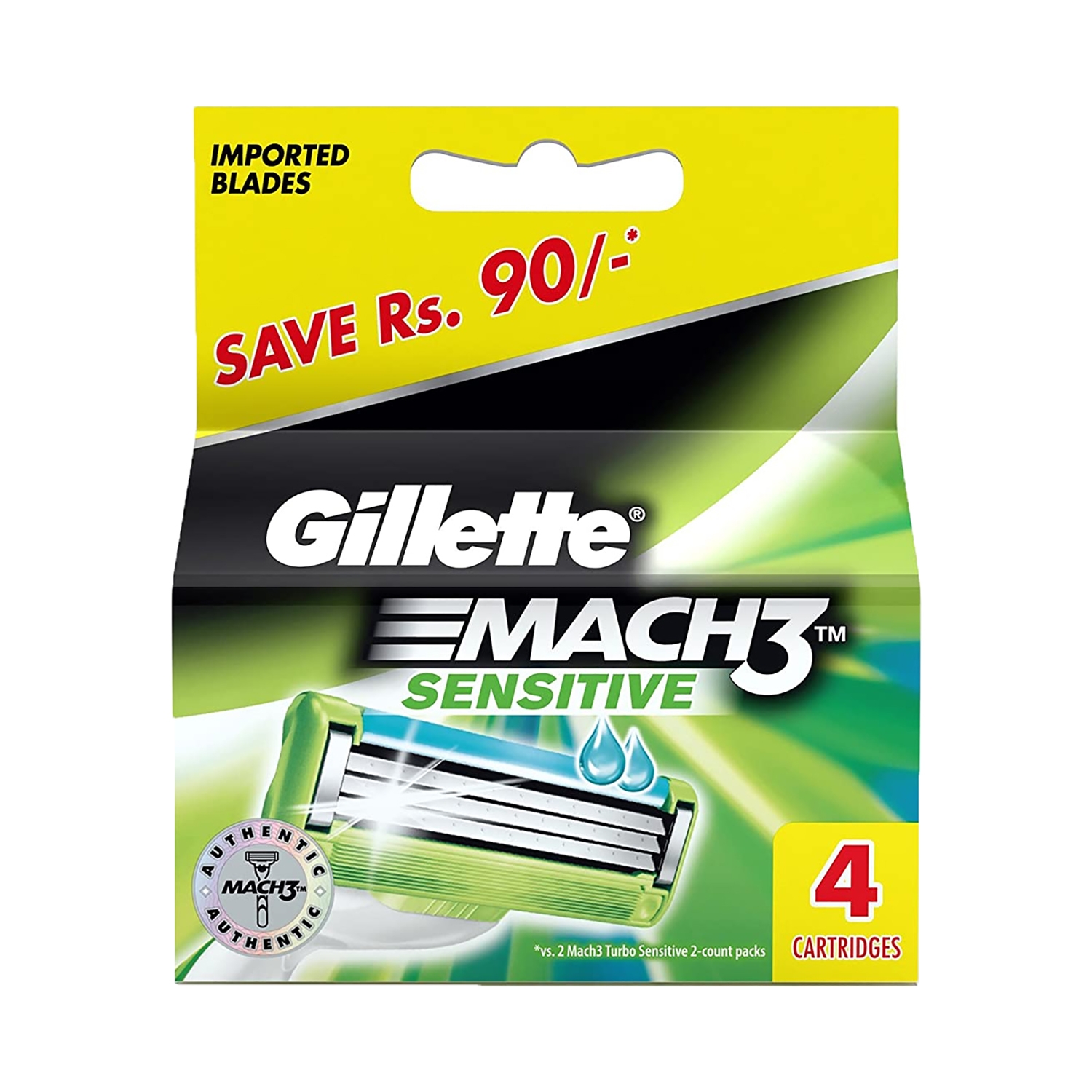 Gillette | Gillette Mach 3 Sensitive Blade Cartridges - (4Pcs)