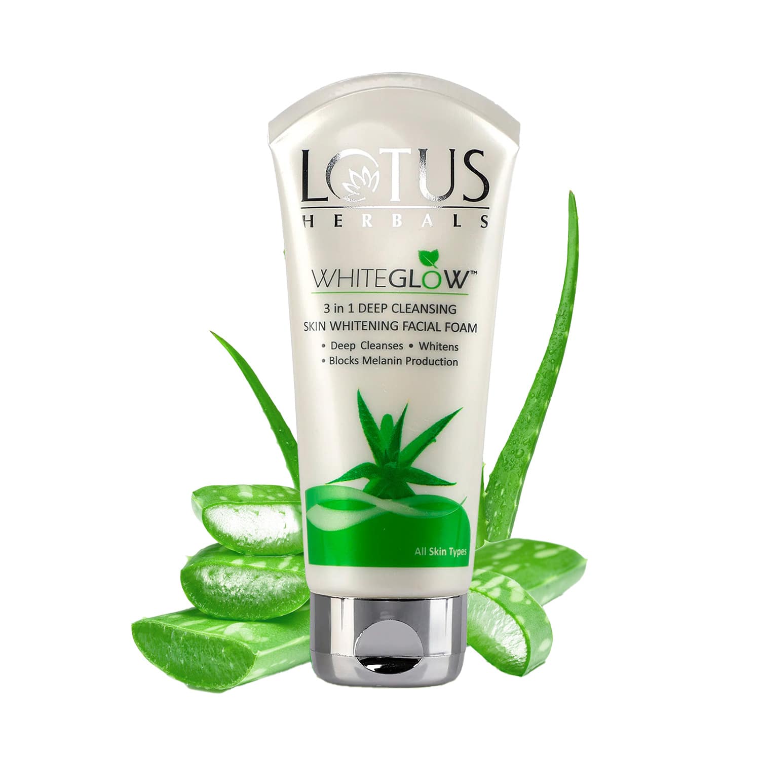 Lotus Herbals | Lotus Herbals Whiteglow 3 In 1 Deep Cleansing Skin Whitening Facial Foam - (100g)