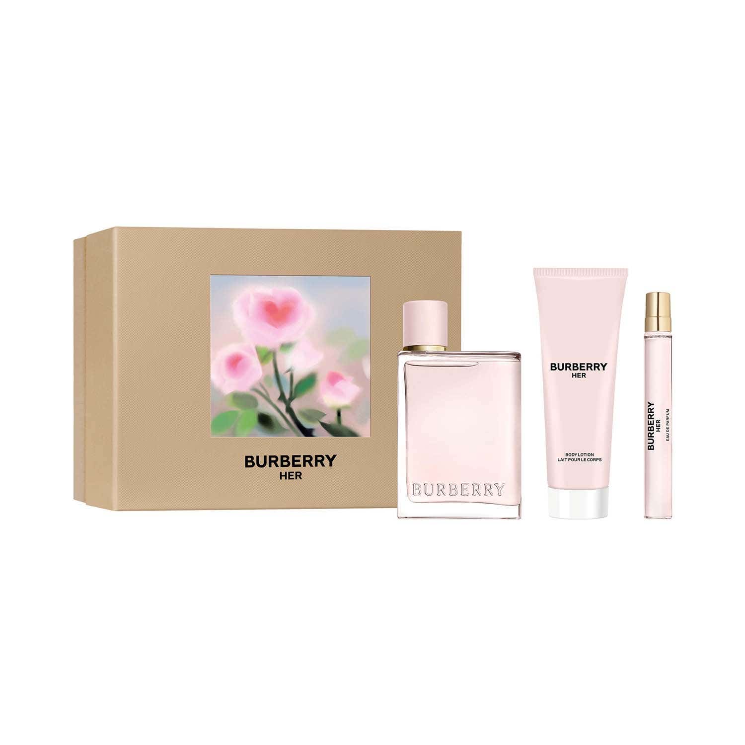 Burberry | Burberry Her Eau de Parfum for Women & Body Lotion Trio Gift Set (3 pcs)