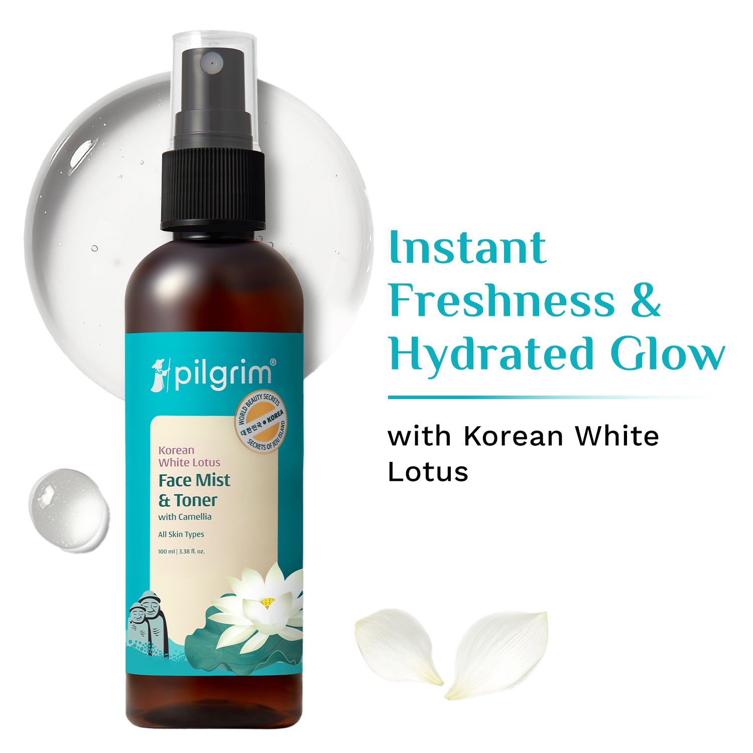 Pilgrim White Lotus Natural Face Mist & Toner (100ml)