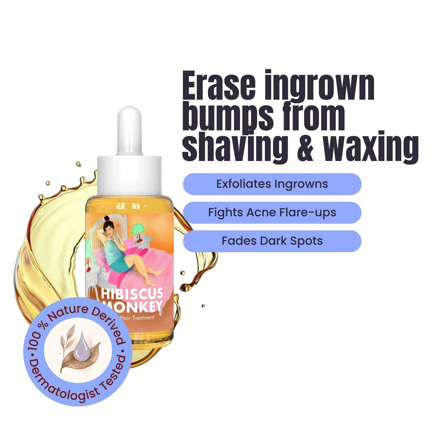 Hibiscus Monkey | Hibiscus Monkey Ingrown Hair Treatment for Shaving & Waxing Bumps (30ml)