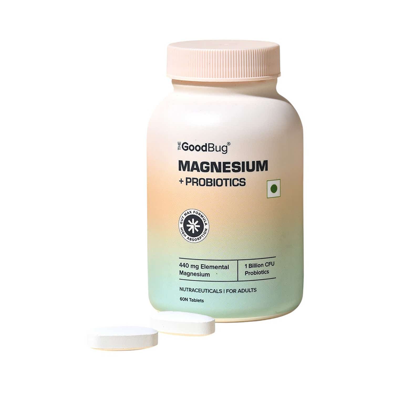 The Good Bug | The Good Bug Magnesium Bisglycinate Tablets with Probiotics 440mg (60 Tablets)