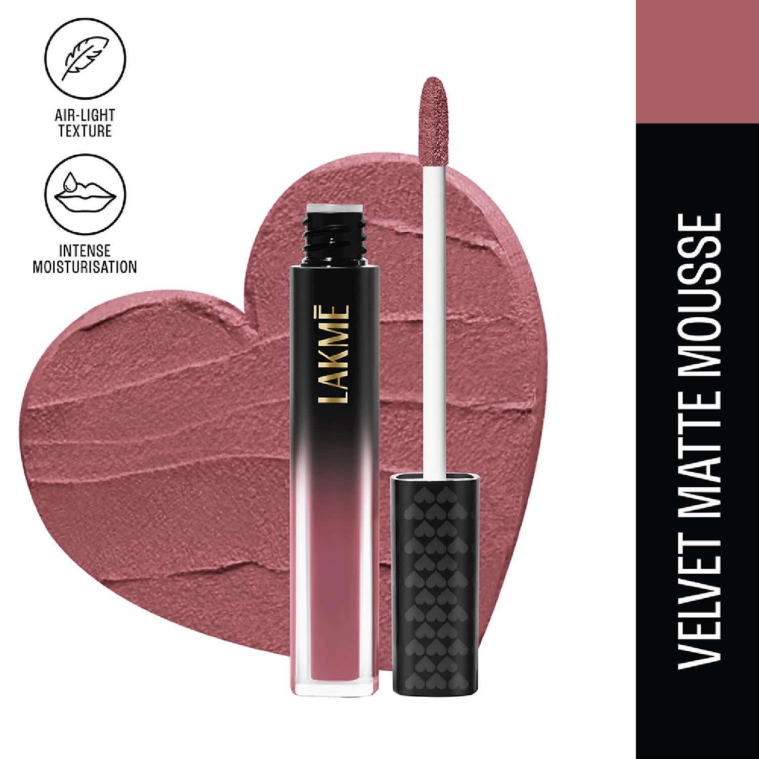 Lakme | Lakme Extraordin-Airy Lip Mousse Liquid Lipstick - Date Night Pink (4.6g)