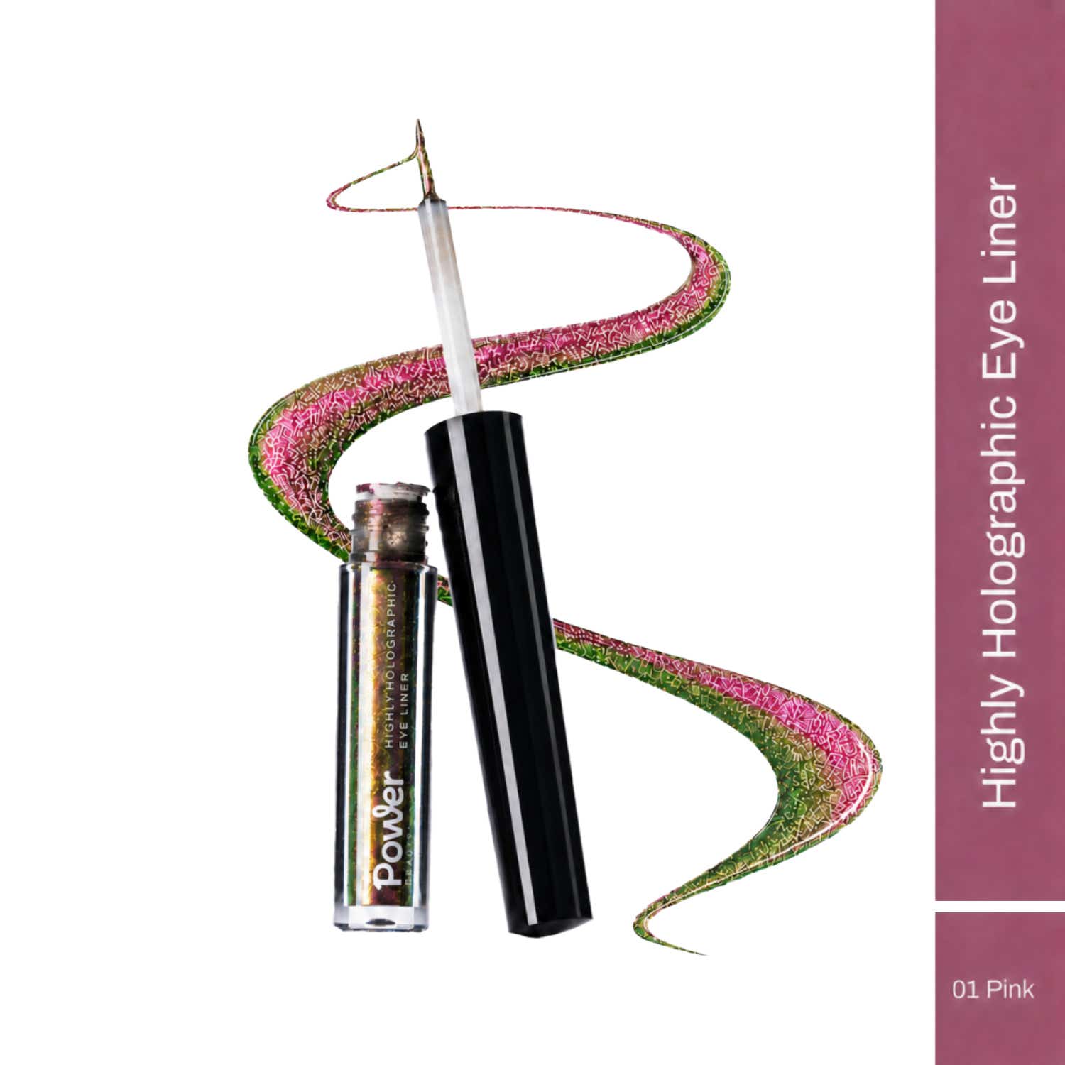 Power Beauty | Power Beauty Highly Holographic Eye Liner - Pink 01 (1.6 ml)