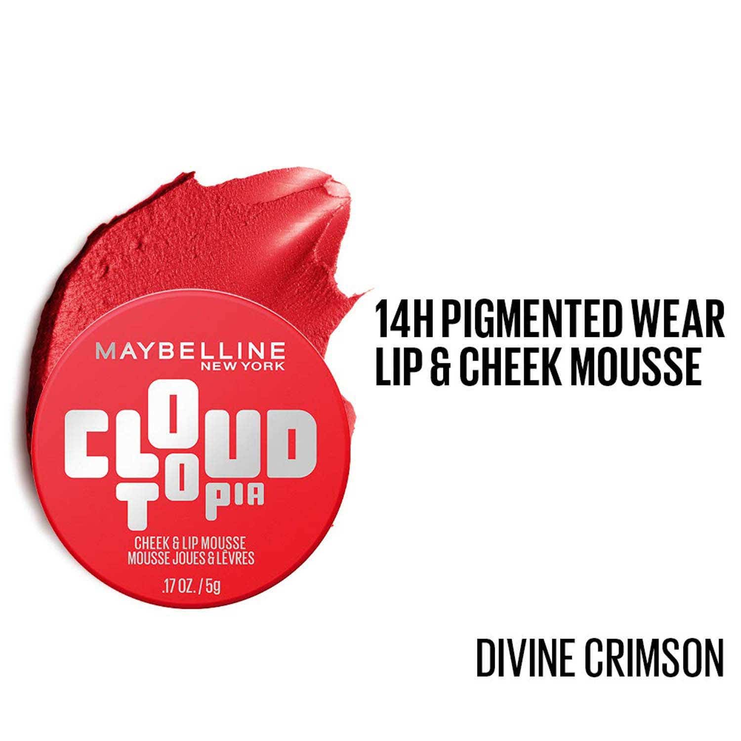 Maybelline New York | Maybelline Cloudtopia Cheek & Lip Mousse Blush - 03 Divine Crimson (5 g)