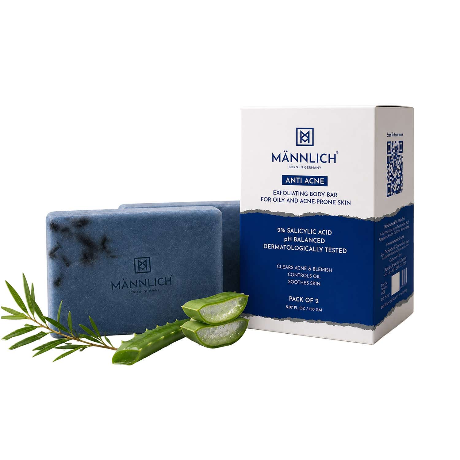 Mannlich | Mannlich Anti-Acne Soap With 2% Salicylic Acid (2 pcs)