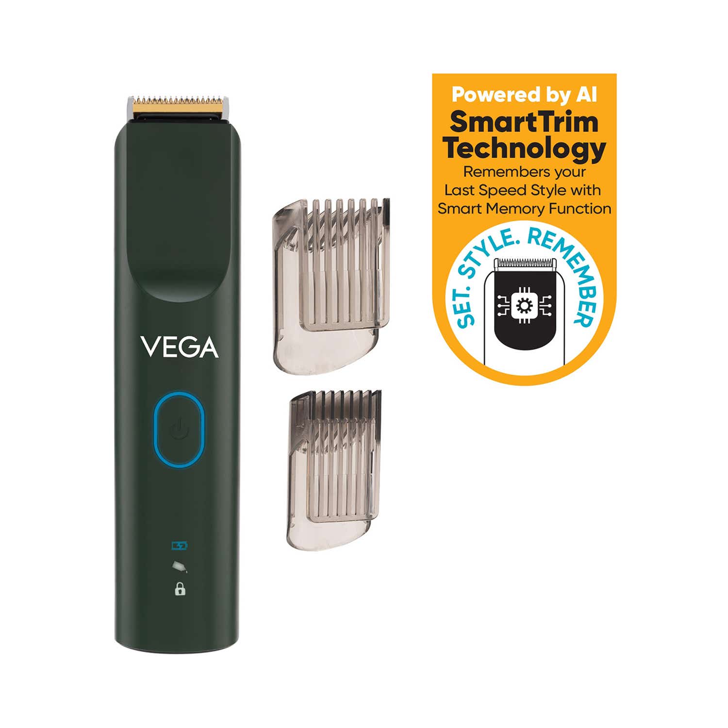 Vega | Vega SmartOne S3 Beard Trimmer for Men with IPX7 Waterproof USB Type C, 160 mins Runtime (VHTH-36)