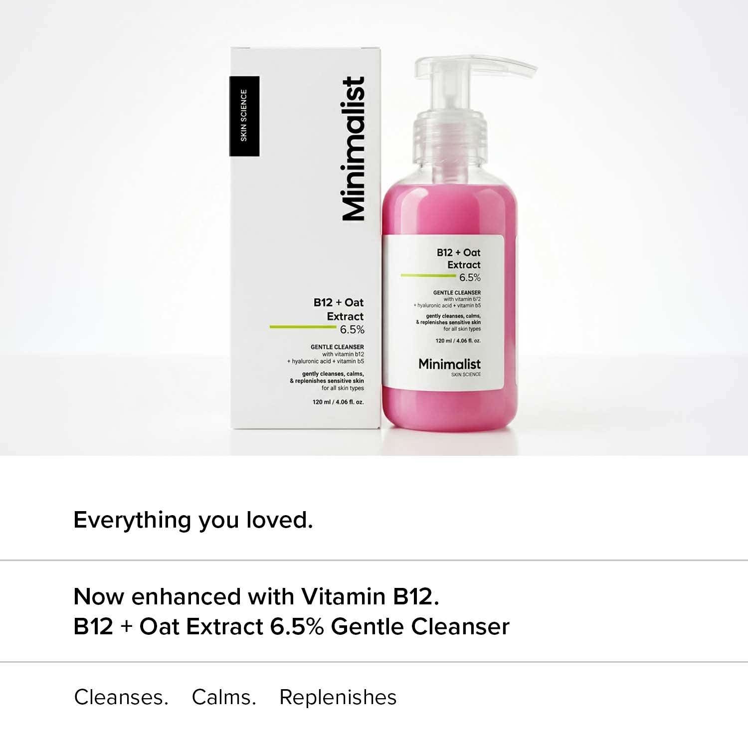 Minimalist B12 + Oat Extract 6.5% Gentle Cleanser 120 ml - Image 10