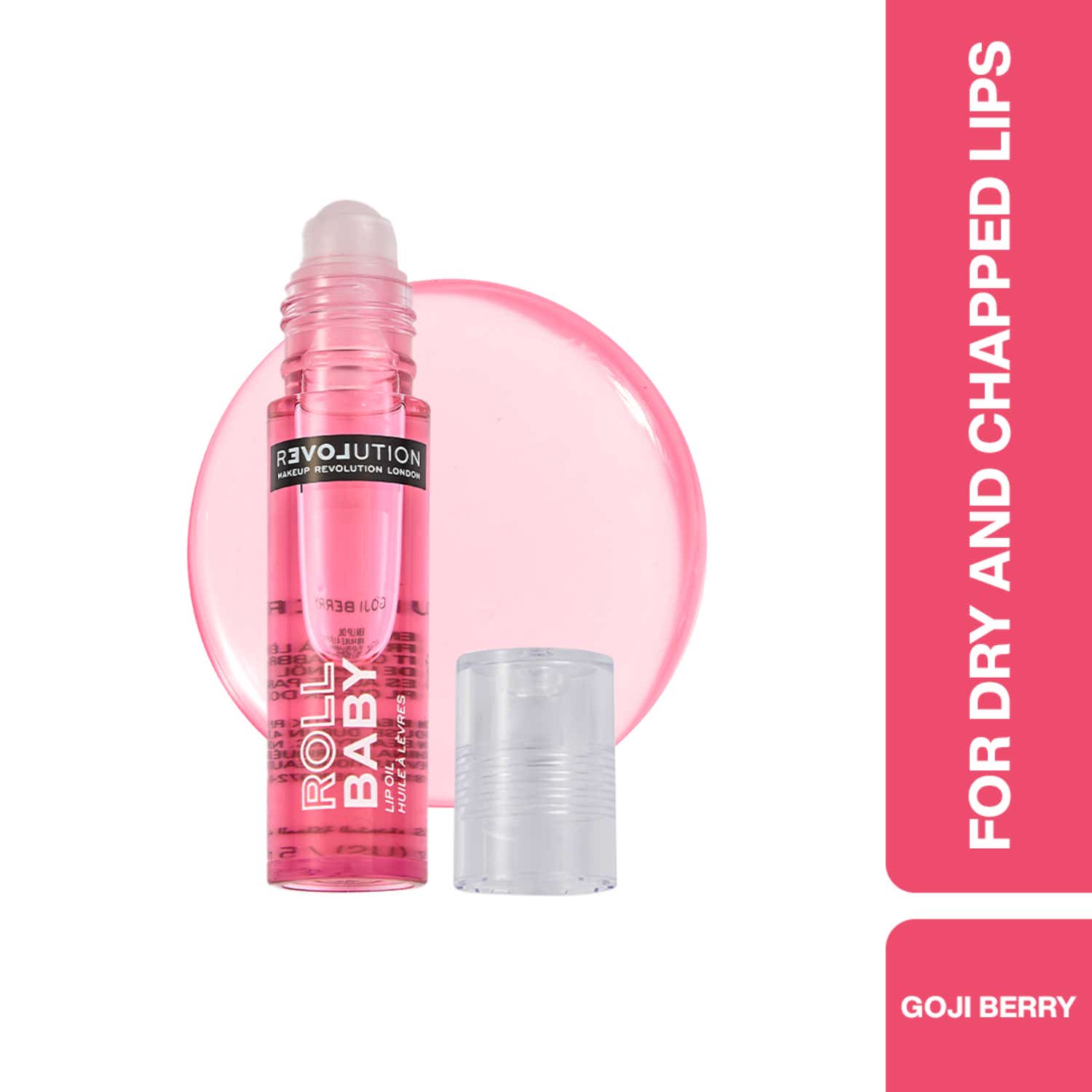 Makeup Revolution | Makeup Revolution Relove Roll Baby Lip Oil - Goji Berry (5ml)