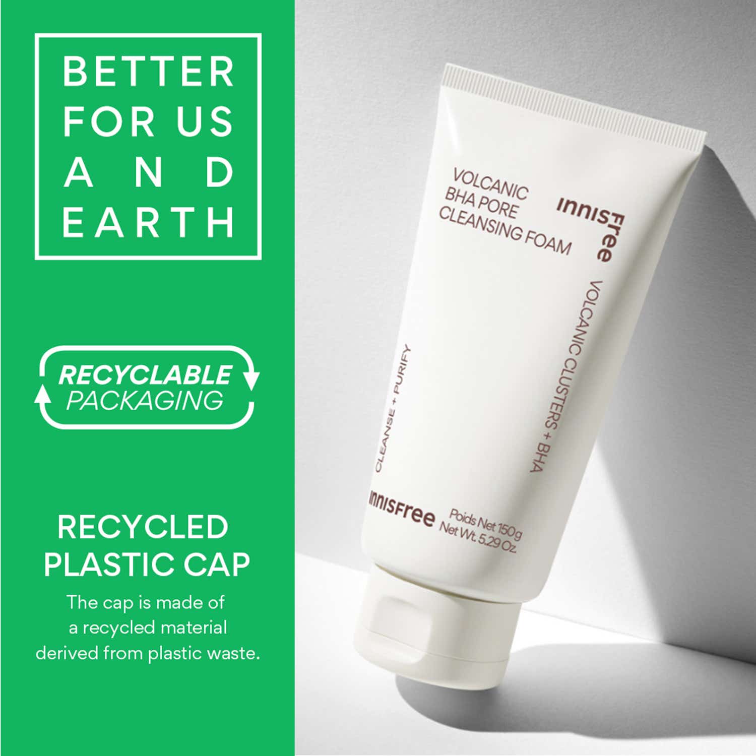 Innisfree Volcanic BHA Pore Cleansing Foam 250g - Image 8