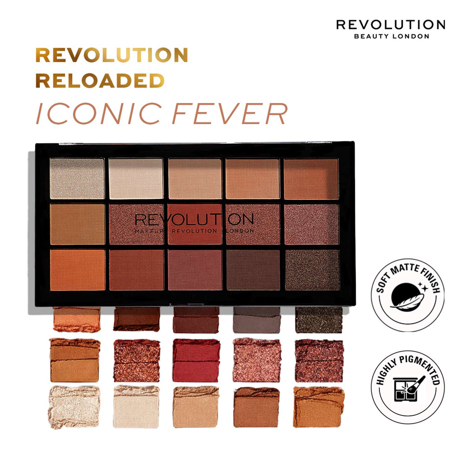 Makeup Revolution | Makeup Revolution Re - Loaded Eyeshadow Palette - Iconic Fever (16.5g)