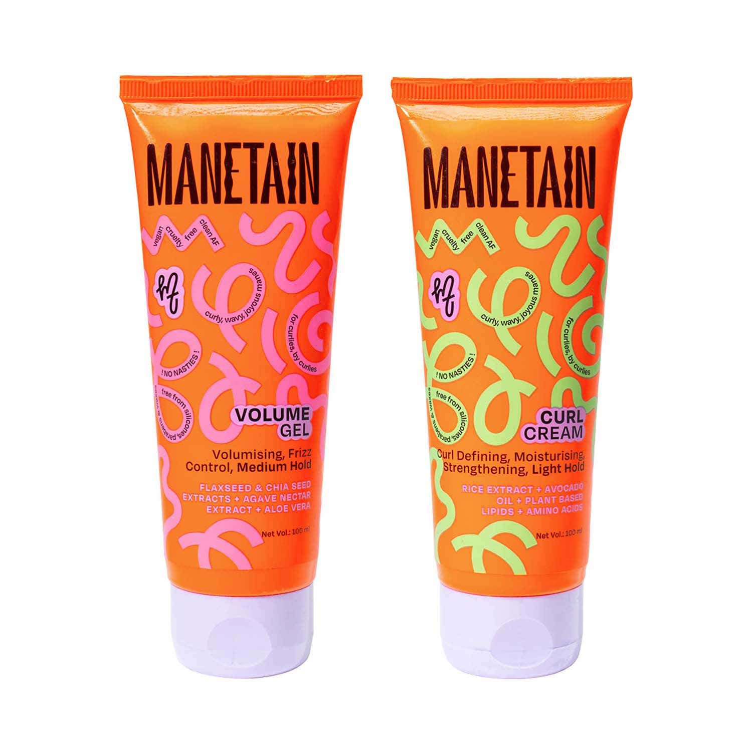 Manetain | Manetain Set Of Volume Gel & Curl Cream (2 pcs)