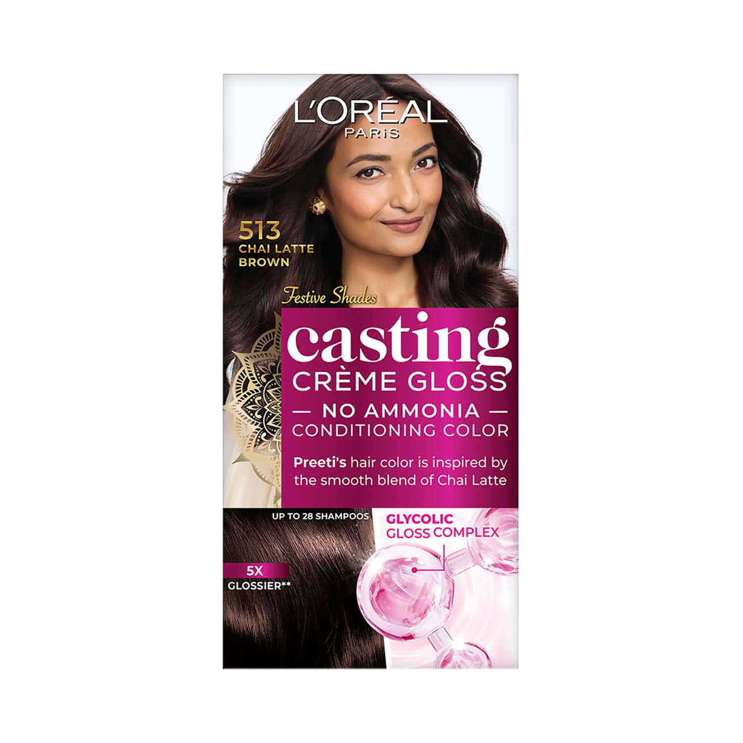 L'Oreal Paris | L'Oreal Paris Casting Creme Gloss Limited Edition - 513 Chai Latte Brown (60 g + 60 ml + 40 g)