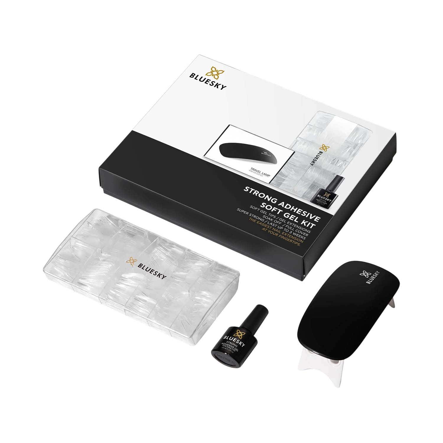 BLUESKY | BLUESKY Soft Gel Tips Kit with Strong Adhesive - Stiletto Nails (3 pcs)
