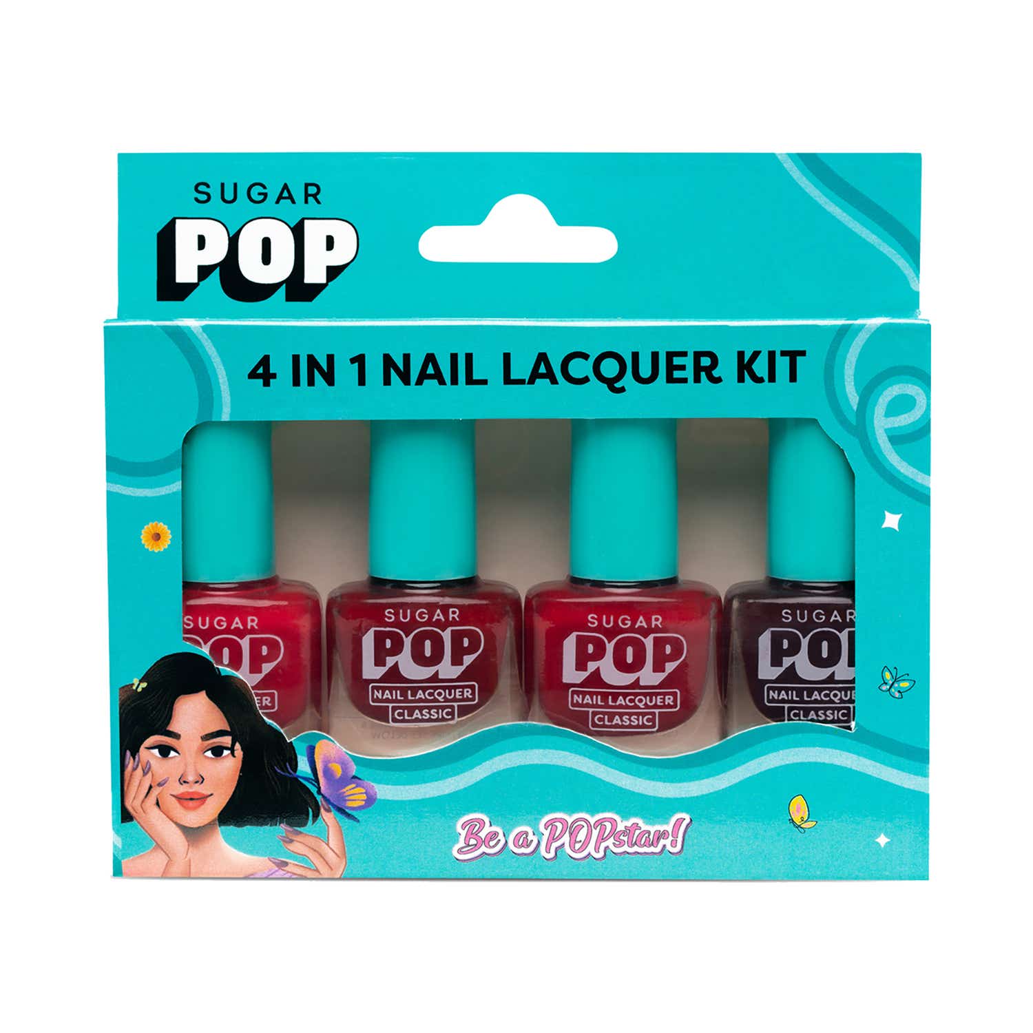 SUGAR POP | SUGAR POP 4 in 1 Nail Lacquer Kit - 02 Rouge Canvas (4 pcs)