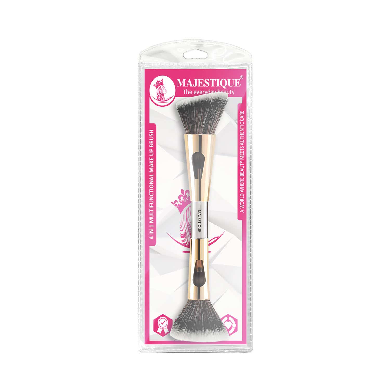 Majestique | Majestique 4 in 1 Multifunctional Makeup Brush - Golden