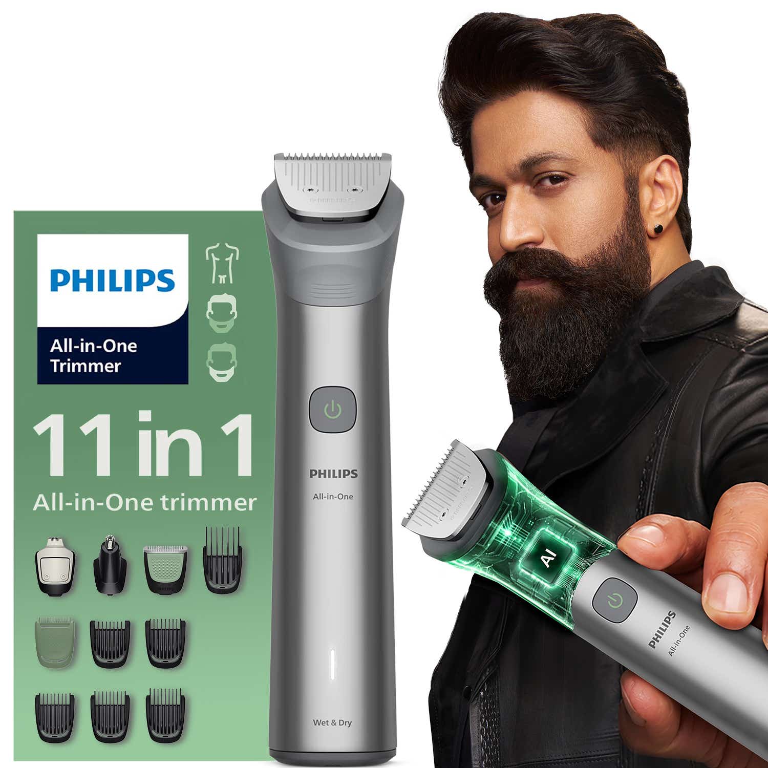Philips | Philips 11-In-1 Multipurpose Trimmer for Face & Body for Men MG5932-15