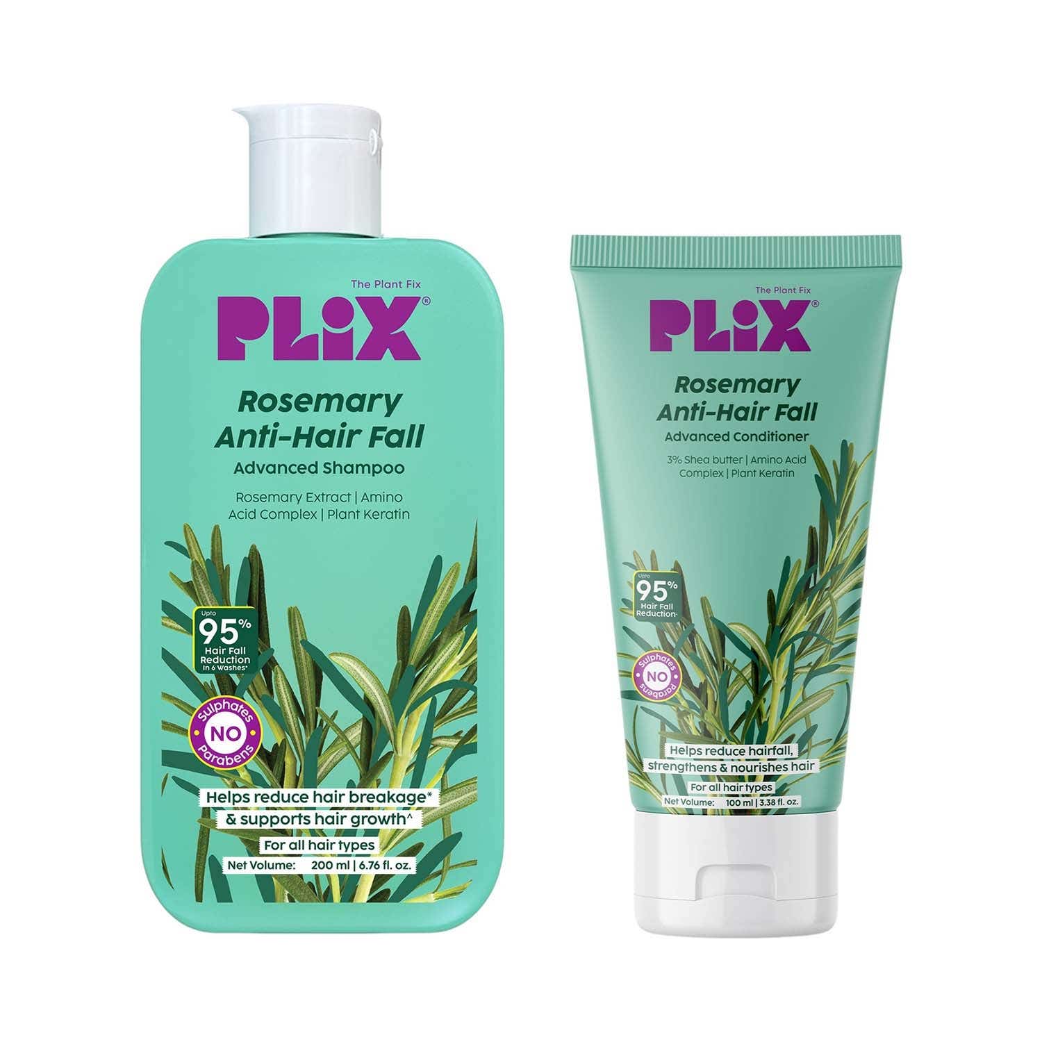 Plix | Plix The Plant Fix Rosemary Hair Care Duo Shampoo + Conditioner (2 pcs)