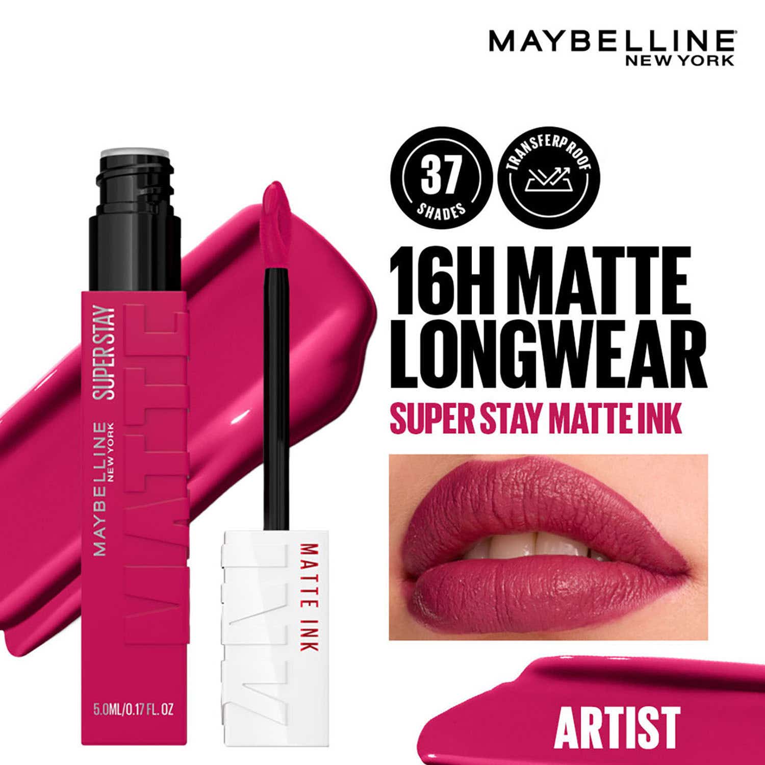 Maybelline New York | Maybelline New York Super Stay Matte Ink Liquid Lipstick - 120 Artist (5 ml)