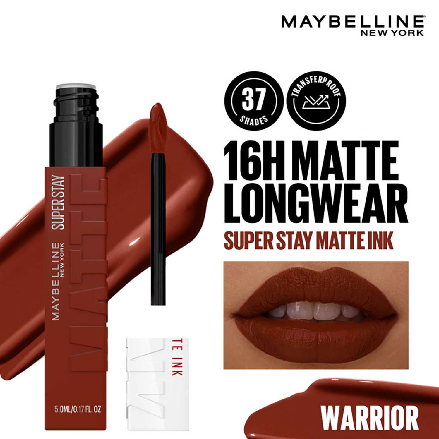 Maybelline New York | Maybelline New York Super Stay Matte Ink Liquid Lipstick - Warrior (5 ml)