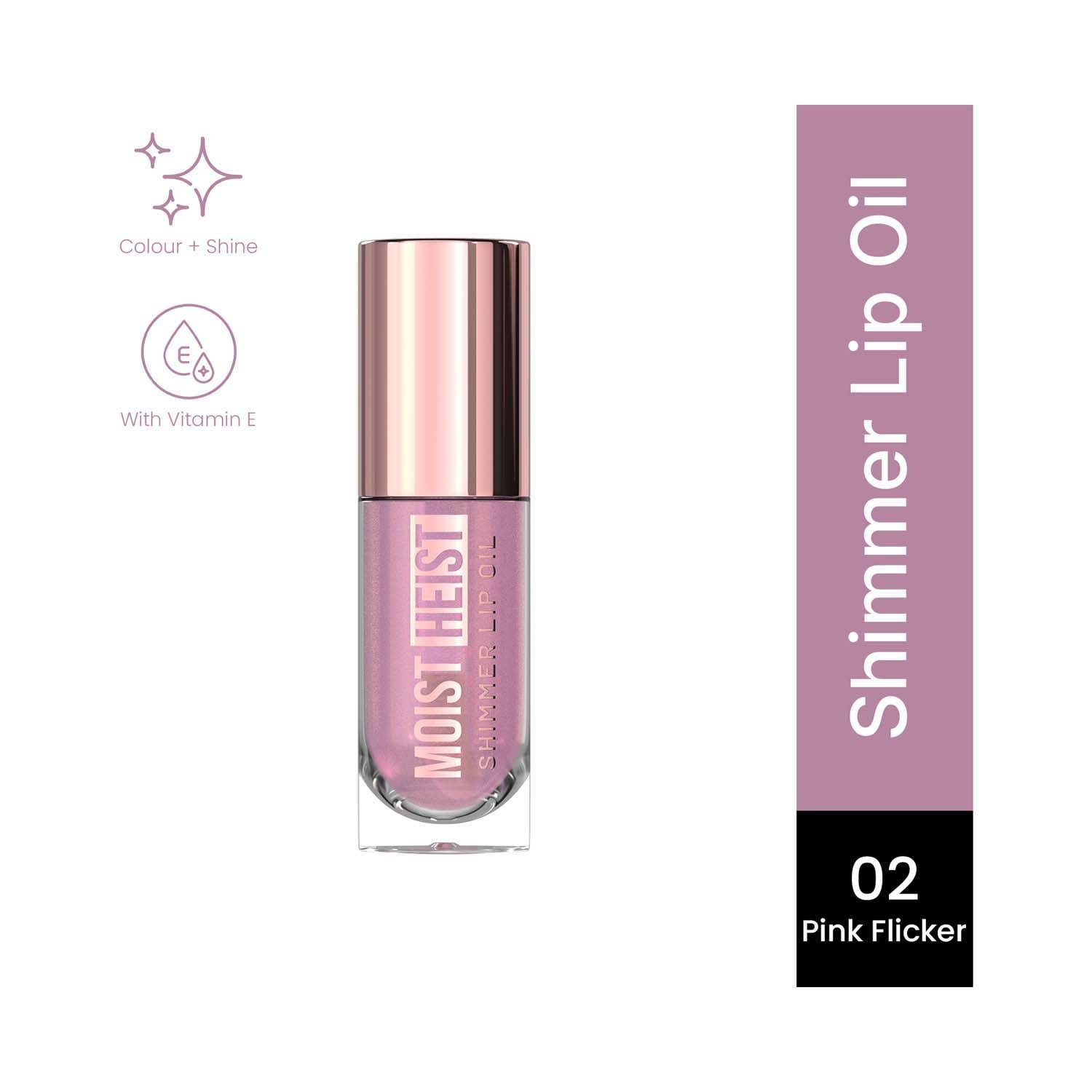 Swiss Beauty | Swiss Beauty Moist Heist Shimmer Lip Oil - 2 Pink Flicker (4.8 g)