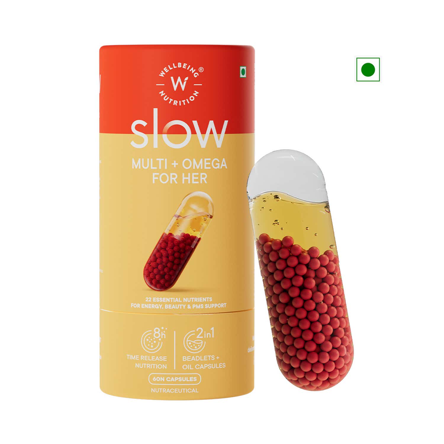 Wellbeing Nutrition | Wellbeing Nutrition Multi + Omega for Her Multivitamin Capsule for WomenVegan Omega-3 (60 Capsules)