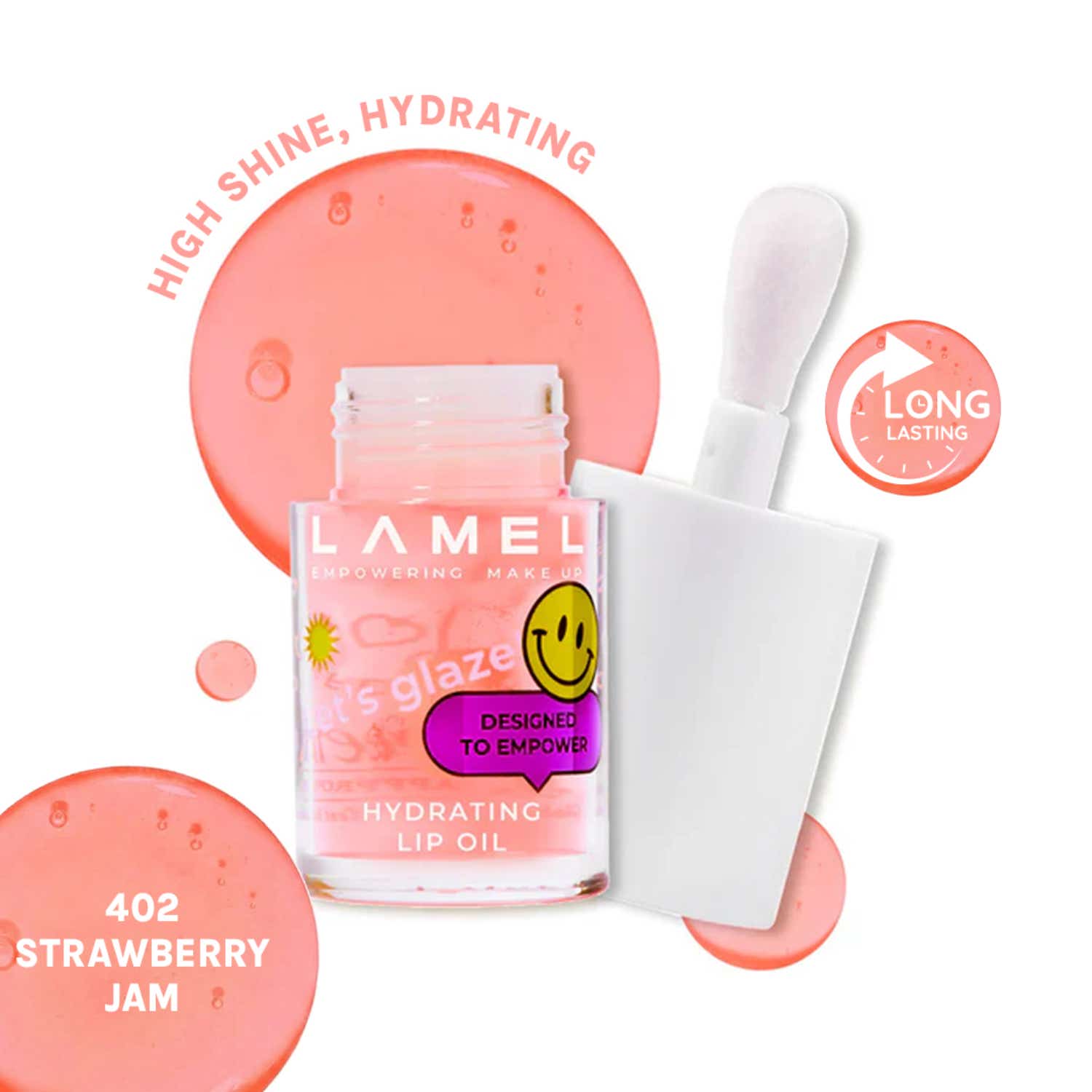 Lamel | Lamel Hydrating Lip Oil Let`S Glaze - 402 Strawberry jam (4 g)