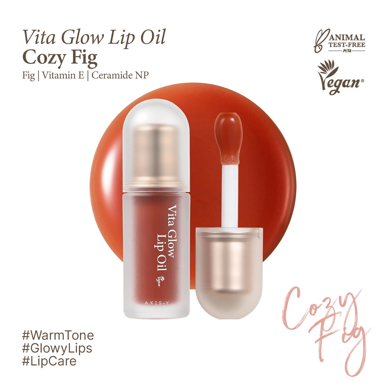 Axis-Y | Axis-Y Vita Glow Lip Oil - Cozy Fig (4 ml)