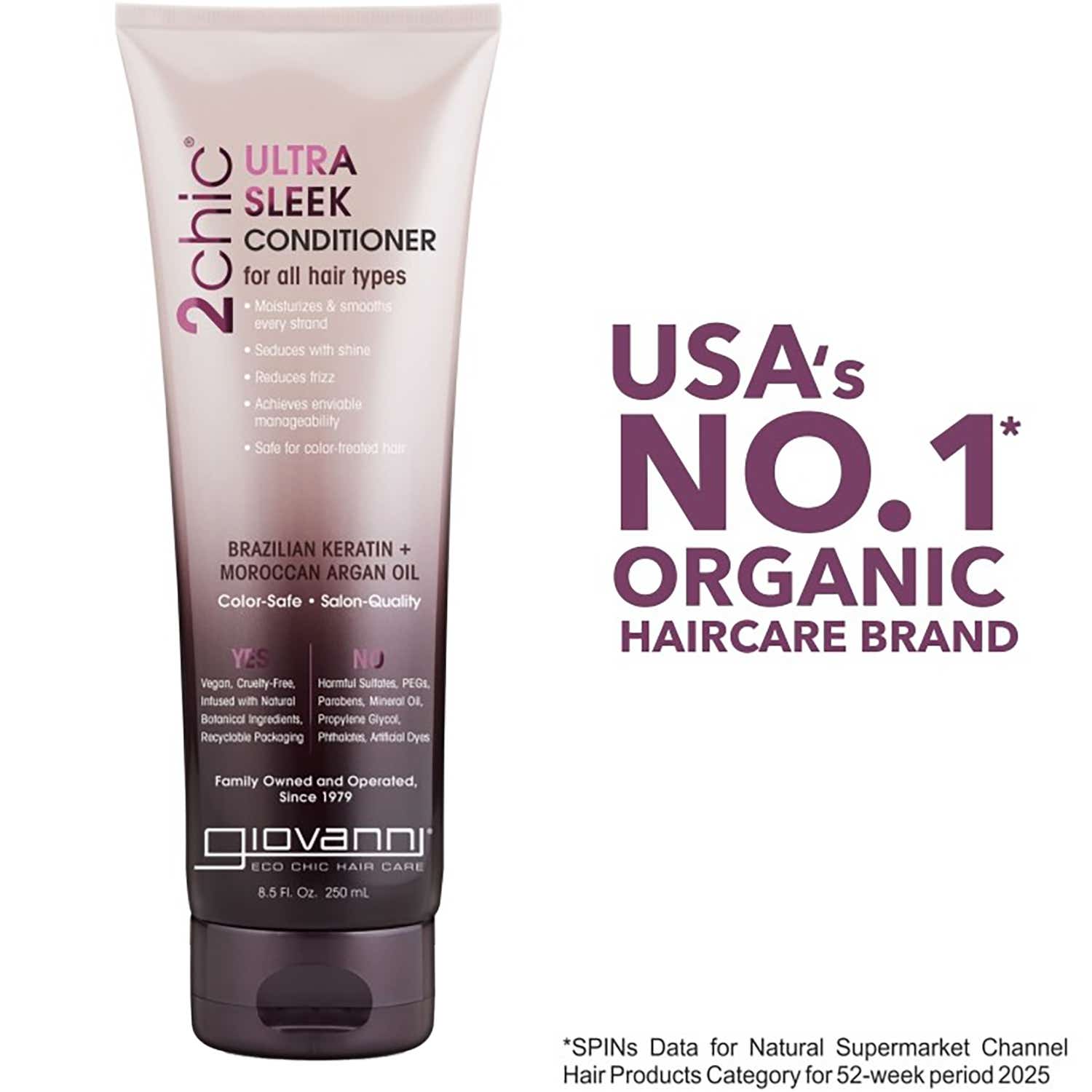 Giovanni | Giovanni Organic 2Chic Brazilian Keratin & Argan Oil Conditioner (250ml)