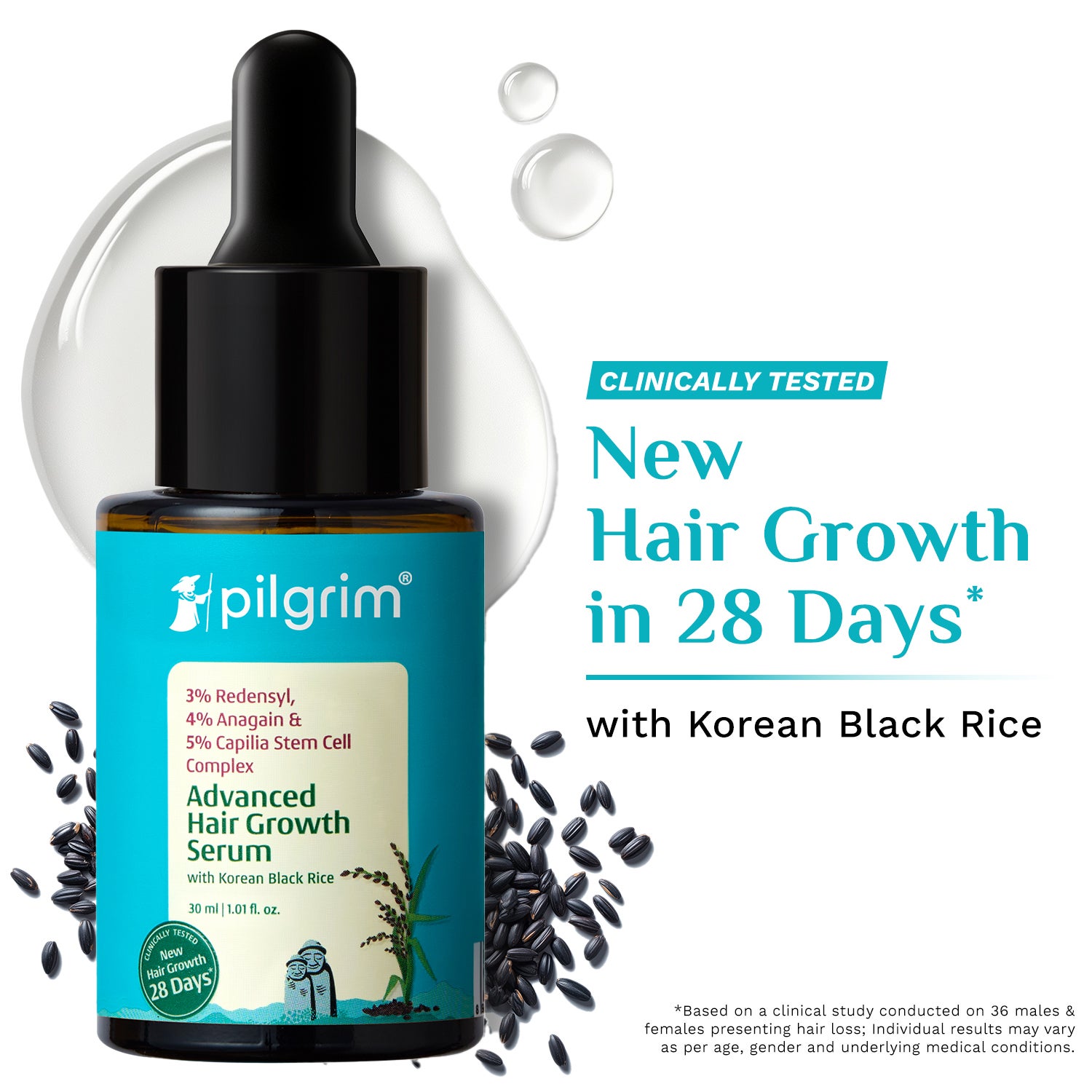 Pilgrim Redensyl and Anagain Advanced Hair Growth Serum (30 ml)