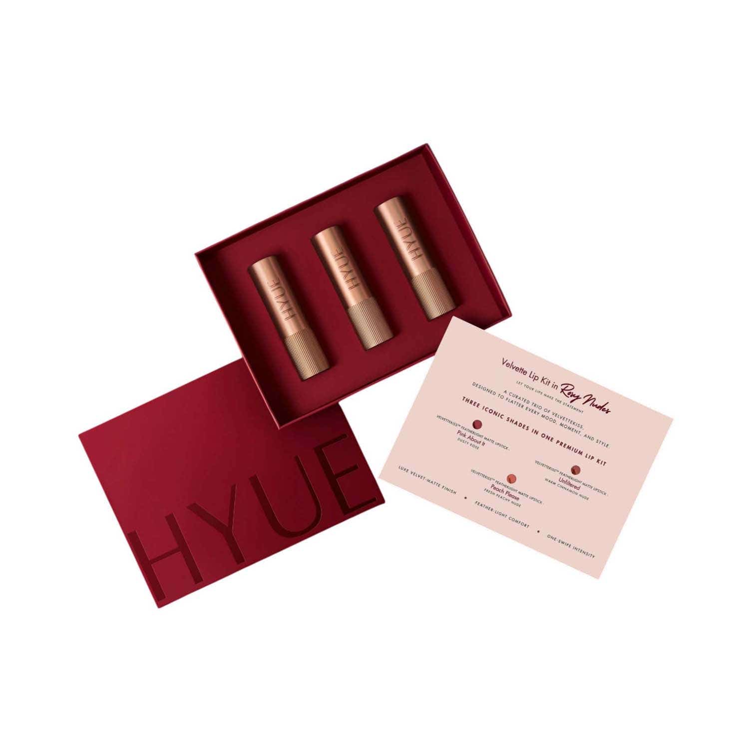 HYUE | Hyue Velvette Kiss Gift Set - Rosy Nudes (3 pcs)